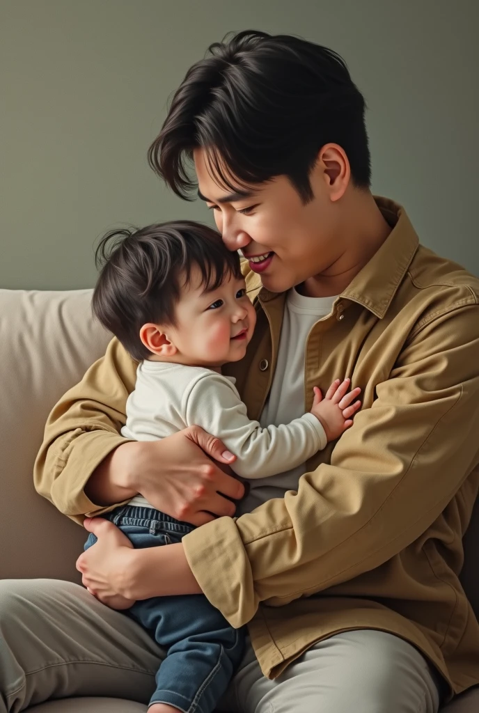 Jungkook idol and a baby boy 