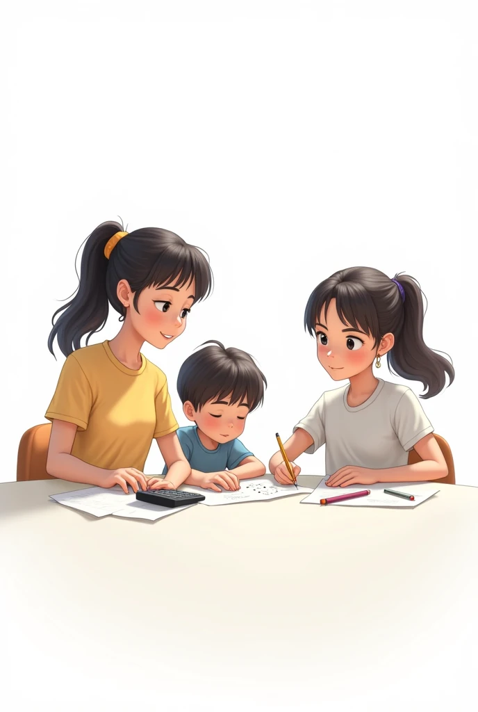 The mother secretly sells her precious heirloom to buy the book. When the children find out, they are deeply touched and vow to make their mother proud by studying hard.