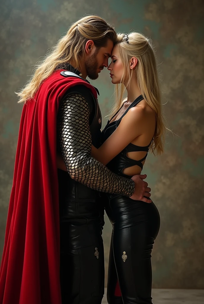 A knight fucking a pretty naked girl's pussy
