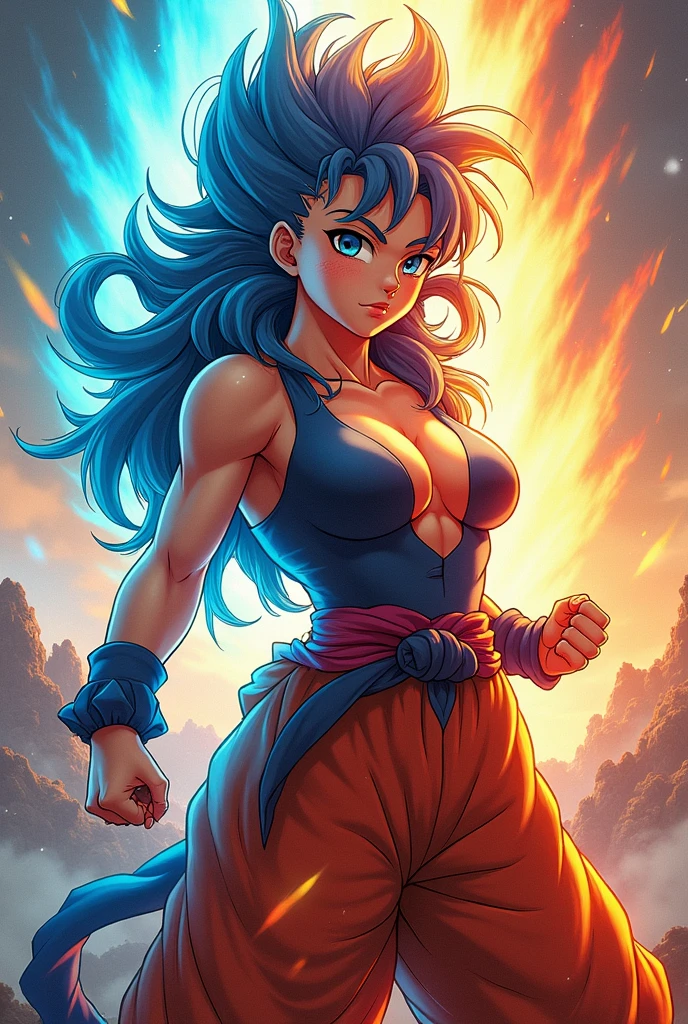 Female vegito busty from dragon ball - SeaArt AI