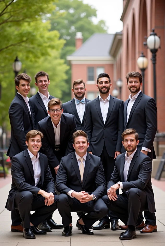 20 homens, vestidos de branco, in an atmosphere of nostalgic climate, inside a square