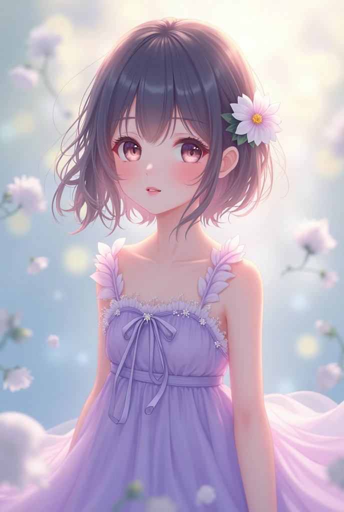 (Ultra-high resolution of the highest quality, masutepiece, Best Quality, 8K, Super Detail, Best Quality:1.3), (Anatomically correct:1.3), (face shot:1.6), (1 Little Girl), (Child), (Loli), (infant), (Small body), (flat chest), (elementary school student), (blush face:1.6), short black wavy hair, bangs hair over eyes, (white camisole), in Park Fountain, funny smile, (wet), (beautiful hair, beautiful eyes, beautiful face) (face focus, human ear focus, clavicle focus), from side