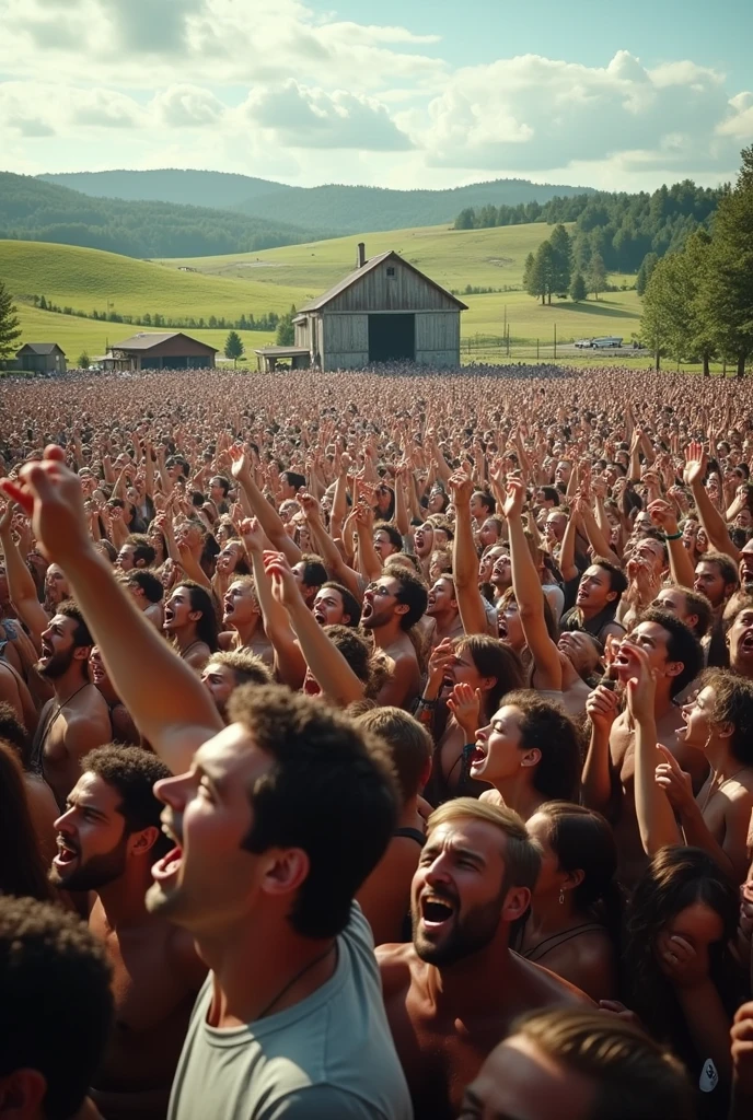 Crowd surfing full body sexy nude boobs