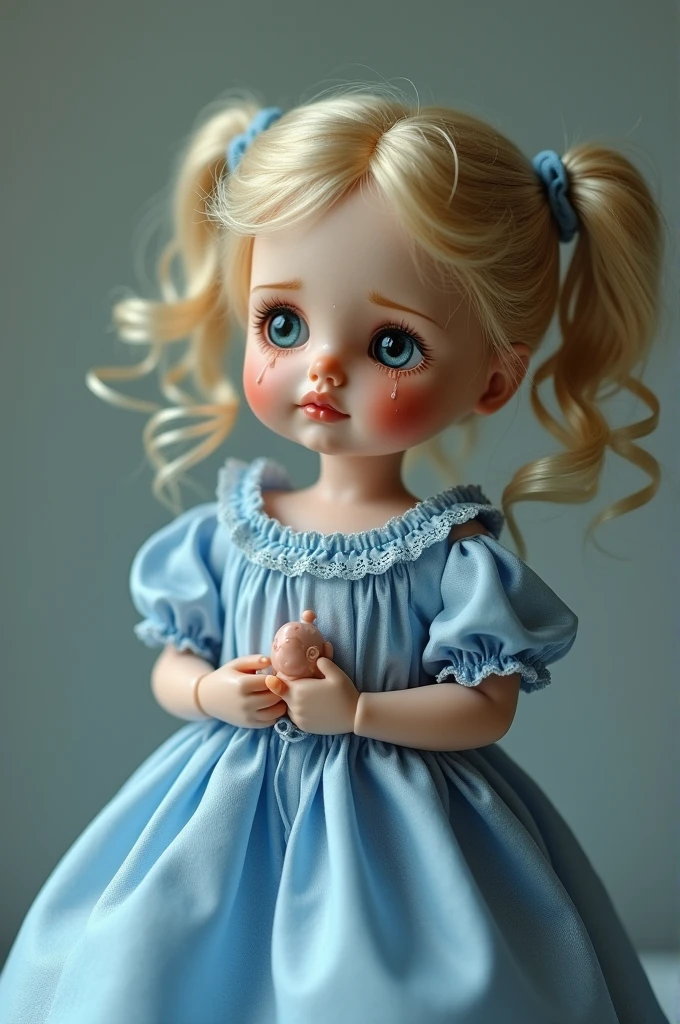 Raising a with blue eyes and blonde hair