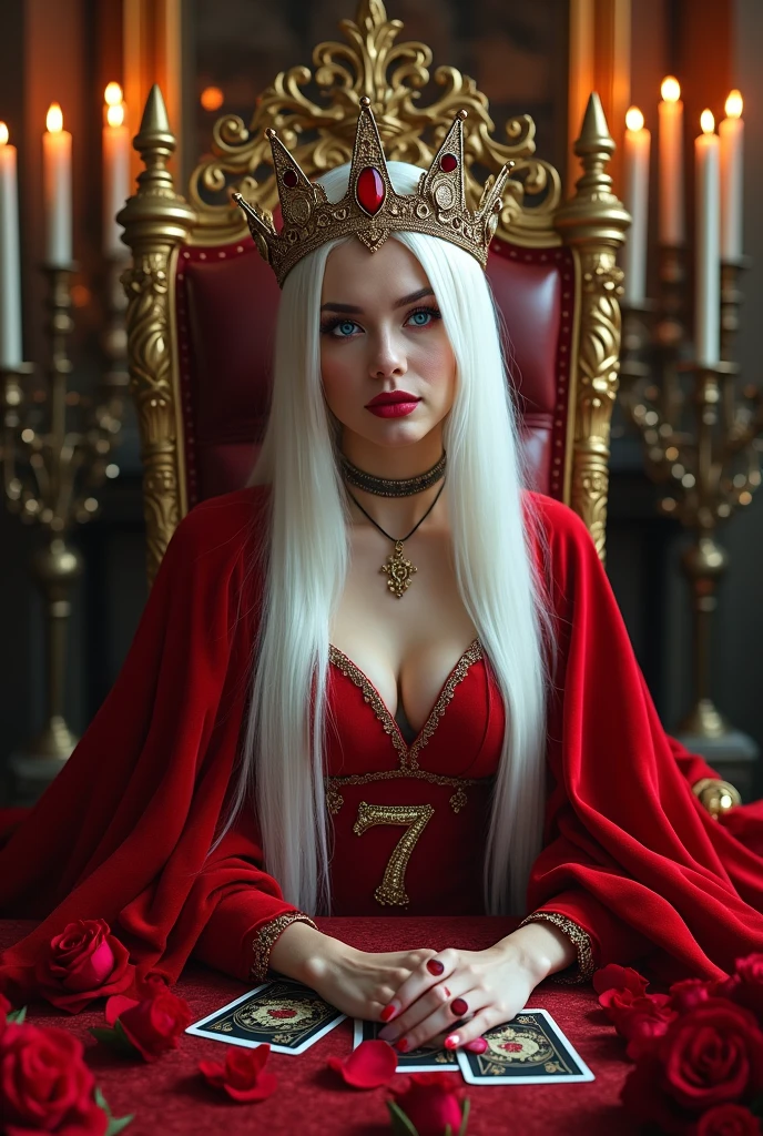 (best quality, photo-realistic:1.37), vibrant lighting, detailed female figure, long hair, Dynamic pose, body in action Canon 5D, 50mm lens, f/4 aperture, (ultra-detailed, complex detail), sharp focus, soft colors, 8k, absurd, 8mm film grain, Amazing realistic photography.elegant gothic queen, beautiful detailed eyes, beautiful detailed lips, extremely detailed eyes and face, long eyelashes, luxurious red lingerie, big breast, sexy pose, sitting on a dark fantasy throne, dramatic lighting, dramatic shadows, dark fantasy art, gothic fantasy art, neo art core style, art by charlie bowater, hyper detailed oil painting, realistic, photorealistic, 8k, best quality, ultra-detailed, physically-based rendering, vivid colors, moody dramatic lighting