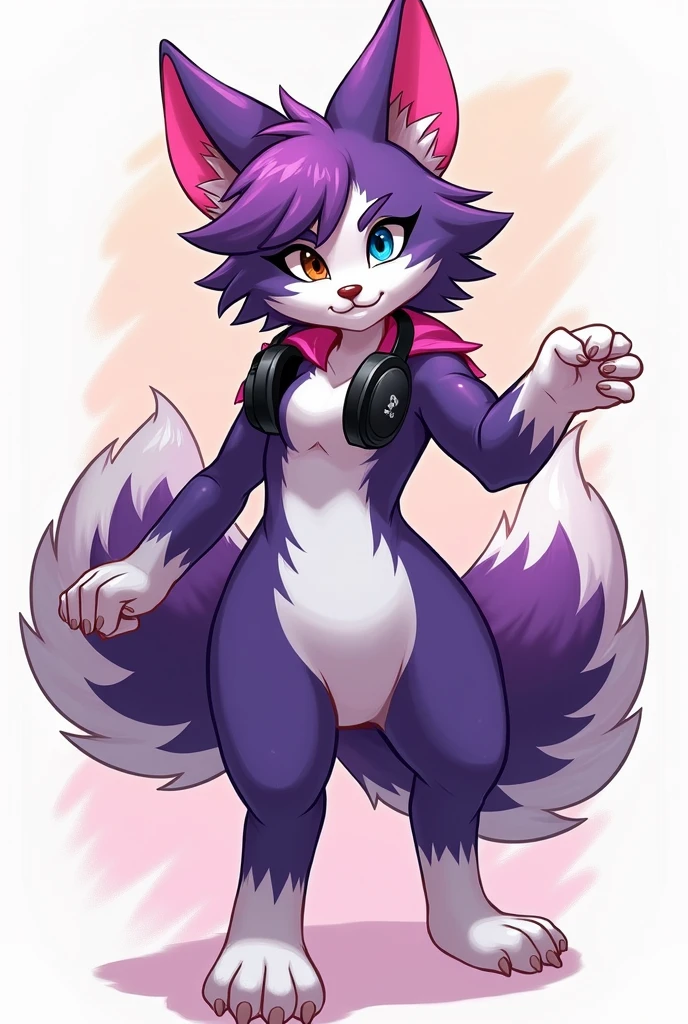 score_9, score_8_up, score_7_up, Emote, high quality, high res, highly detailed face, white background,
Purple lynx, furry, eyeliner, eyelished, femboy, kemono, black eyeshadow, long hair, wavy hair, collar, shota, head tuft, shoulder tuft, chest tuft, purple fur, purple hair, fluffy, shirtless, looked pleasured, disheveled, black lipstick, seductive, teasing face, cute fangs, nipples, hair over shoulders, by skeleion, penis, 