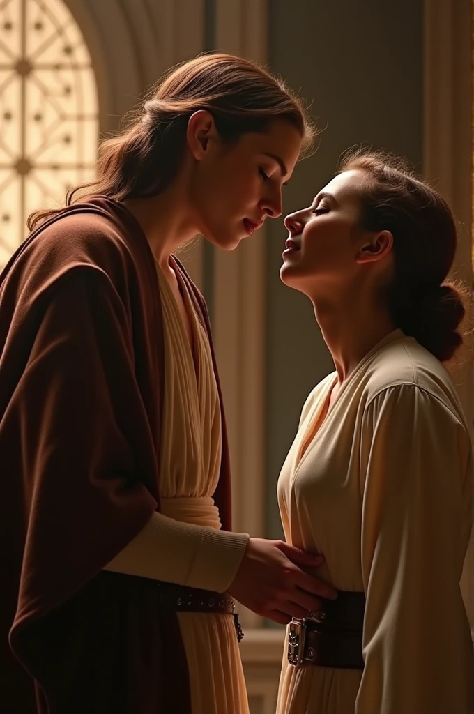 Rey Skywalker est nue et et elle fait l'amour avec un homme