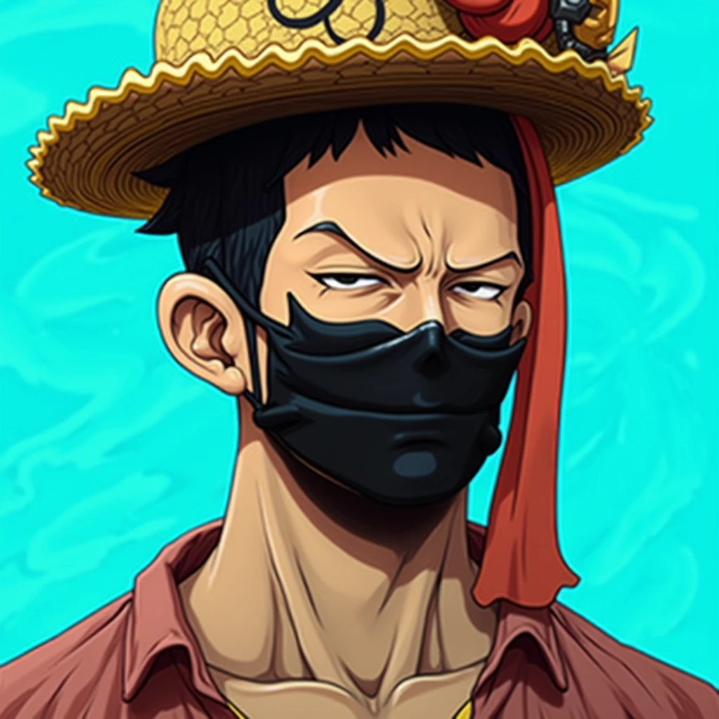 (detailed illustration of One Piece)+trendy design+high quality printing effects+the best quality t-shirt+comfortable texture+traditional Japanese style+striped pattern+sea elements,(Roronoa Zoro)