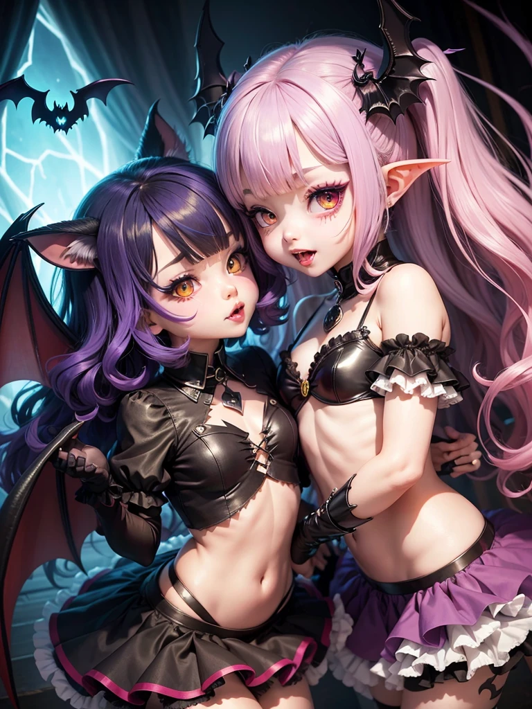 7  handsome boy，Wear lace underwear，fishnet stockings，Latex heels，Corsets，Lie on the delivery bed，Long hair，Cat ear hair card，ears of elf，nose hook，耳Nipple Ring，The boy was tied in chains，A black face，Bad laughs，perspire，Perverted，Colorful hair with demon wings, Pubic bone_Tattooed with, heart - shaped pupils --auto