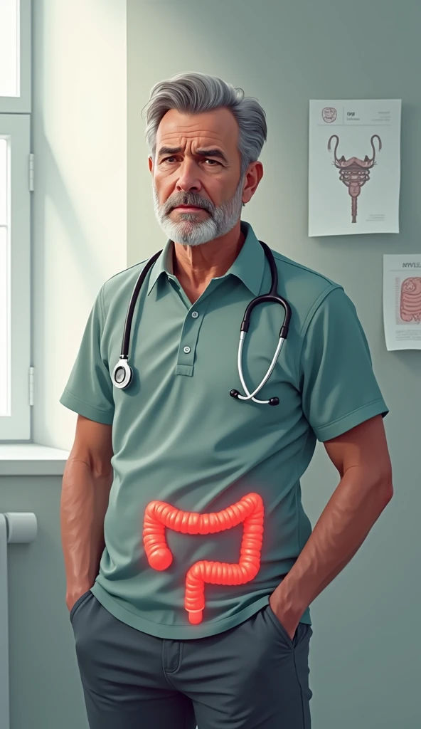 best quality,4k,8k,highres,masterpiece:1. 45, white man doctor , horny disgusting, muscular but chubby , kind, mature daddy, with big hard penis hairy chest hard nipple, hairy muscular chubby body, backside view , big ass, horny but disgusting, gay doctor, big penis, Huge ass, hairy ass