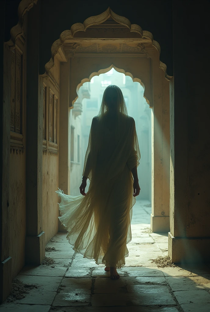 Indian ghost wearing saree