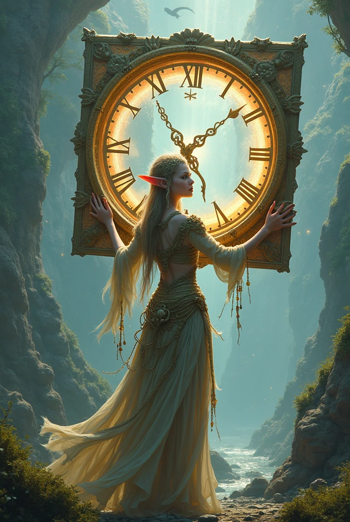 Official Art, Unified 8k Wallpaper, Ultra Detailed, Beautiful and Aesthetic, High Quality, Beautiful, Masterpiece, Best Quality, (Zentangle, Mandala, Tangled, Entangle: 0.6), Masterpiece, Dreamy Mystery, Epic Composition, 8K, (Neutral Elves: 0.8), White Elegant and Dignified Loose Satin Clothes, Restrained and Not Nudity, with Many Gold Intricate Embroidery, 1/3 portrait, Super detailed, Bright Colors (Large Glass Bottle: 3), Inside the bottle is a mysterious and complex forest town, atmospheric Oliva lighting. (Hand around large glass bottle: 1.9)