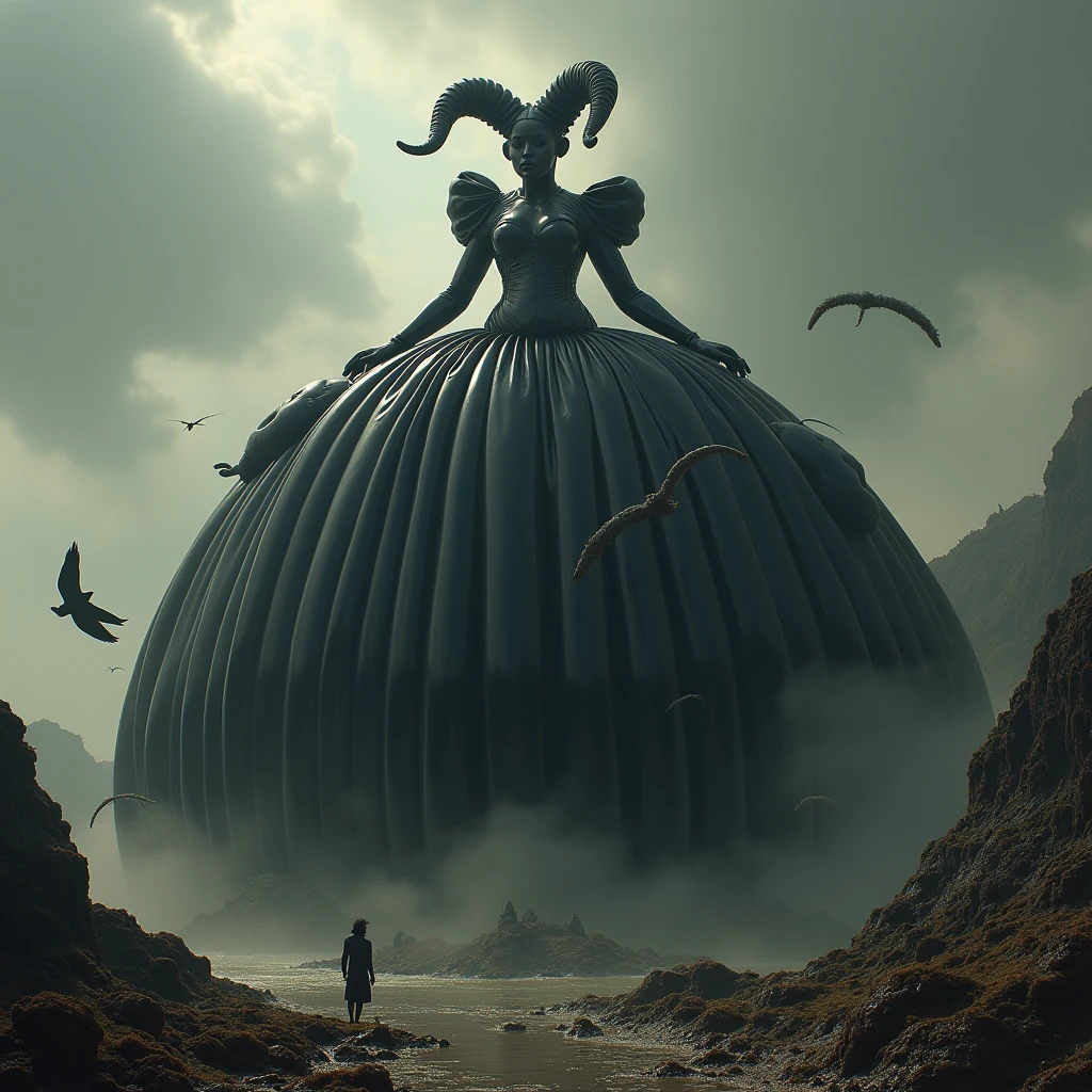 Wantz monster design,intriguing,High color saturation,swirles,Hyper-realistic, Ultra-detailed,Ultra-stereoscopic,MuCoi,Drip style - paint - 1900,tentaculata,round eye,Digital art by Ray Caesar and Hannah Hch and Stephen Burrows, A beautiful young woman in action pose, centered in frame, Wide shot, Lively breasts, Mask, Pop surrealism, neo-dada, Spectacular, spectacle, Masterpiece, Private collection, Featured collections, behans, a 3D render, Cracked clay, Gothic, Bright colors, Supersaturation, Depth, spirals, fibonacci sequence, shells, Flowers, gear wheel, tunnel, surreal environment, Fractal geometry, game assets, City scene, Modern makeup, Long eyelashes, Rain drops, Chiffon dress, Rococo, bangle, Punk rock, Subversive art, Dirty, Dirt, Skiff, Mid-cut jeans, Specular highlights, Pondering, ambient occlusion render, Detailed, Parade Square, ((isoline)), armature, Detailed, elaborate, complex, Desert, Mountains, Cart, The Car, Stormy sky, Moonlight