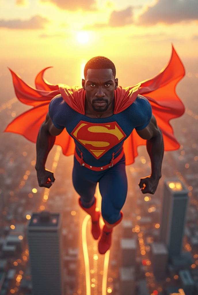 (corpo inteiro), (careca), (Will Smith como Superman:1.25), (capa vermelha), (((sozinho))), (Arte por Jim Lee, & Zack Snyder) magnificent sky background, em frente ao horizonte de Nova York, Dramatic, lindo, boa anatomia, good proportions, hero pose, Concedido, obra-prima, volumeric lighting, ((empty hands)), Centralizado, (oil painting realistic:1.2),