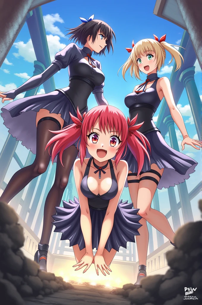 (Masterpiece, top quality), (nsfw), 1 girl, (1 guy, heterosexual sex: 1.2), anal sex, (((thick penis))), (tilt: 1.5), (straddle), (( Bending 1.6)), red arm support, ((various perspectives)), various positions, POV, looking at camera, pussy juice, (anal), sex, {{{(anal sex:1.7) }}} BREAK , (Lori: 1.5) , (Normal chest: 1.5), {{Hair ((orange hair))}}, Super long hair (ponytail (long), blue hair clip), (Droopy eyes: 1.4), Very Big eyes, (youth: 1.6), {{{(((painful face, drooling, crying face, rape eyes, ahegao face, bruxism, blushing)) )}}}, heavy breathing, BREAK, {{{ Red leotard}}}, open clothes, BREAK White long boots (with golden pattern), BREAK Girl straddles the man's body (tanned) BREAK Outdoors (fantasy scenery)