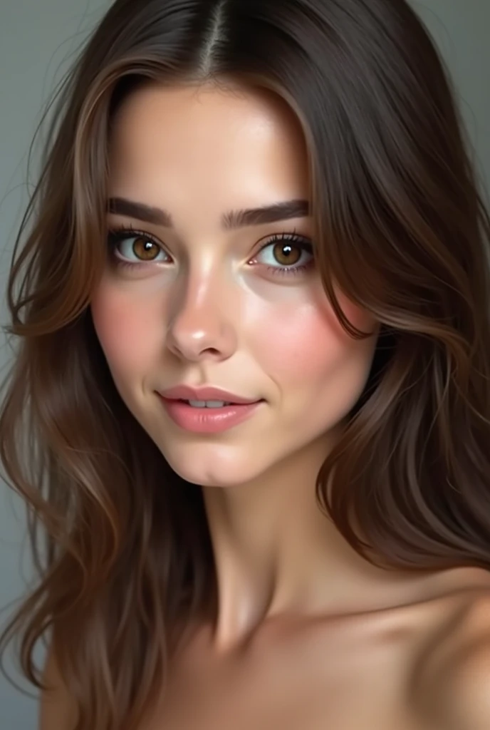 color photograph, close-up, ((a realistic photo of a beautiful girl)), (milalc), light, ((glowy skin)), looking_at_viewer, (fit body:1.0), ((medium breasts)), high ponytail, detailed illustration, masterpiece, high quality, realistic, very detailed face,