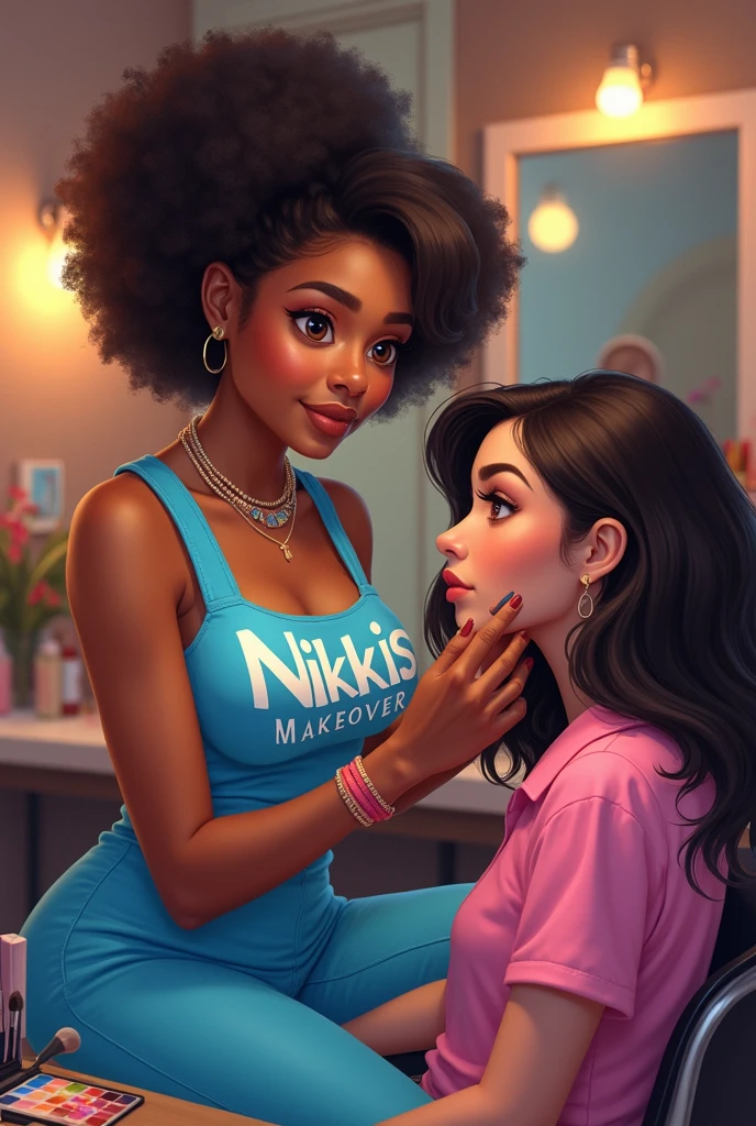 Comic strip about ebony females