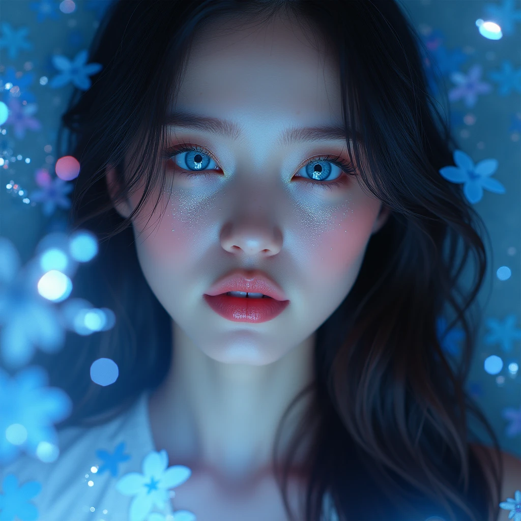 (Doubleexposure:1.4),Girl face,deep forest trees,closeup cleavage,((Best quality)), ((tmasterpiece)), Enhanced dynamic viewing angle,glowing effect,ultra - detailed,Works of masters,high high quality,8K分辨率,high high quality,ultra - detailed,Detailed pubic hair,Accurate,