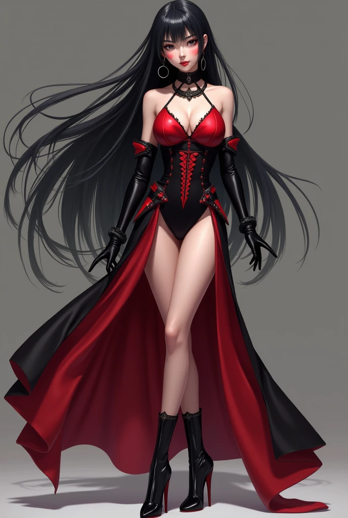 Best quality、tmasterpiece、A high resolution、fully body pose，1girll、Sheer silk porcelain dress、Full body like，Nice face、hair adornments、looking at viewert、ssmile、Long shirt、hair adornments、choker necklace、jewely、long whitr hair、耳Nipple Ring、pretty  face、On the body、Tindal effect、hentail realism、Shadow Studio、edge lit、bicolor lighting、（highdetailskin：1.2）、8K, Ultra HD、Digital SLR、softlighting、high high quality，Volumetriclighting，photore，High resolution 4K，8K，blur backgroun