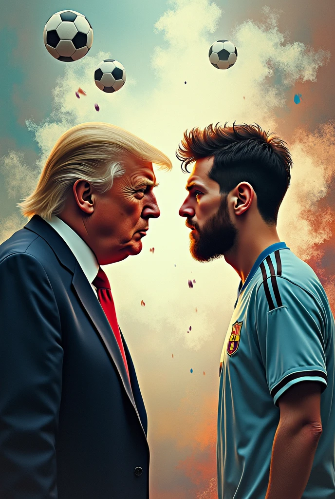 Donald Trump kissing Messi
