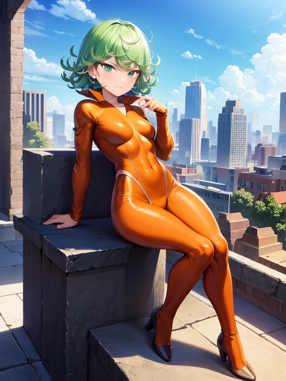 tatsumaki, naked, nude, tatsumaki, city