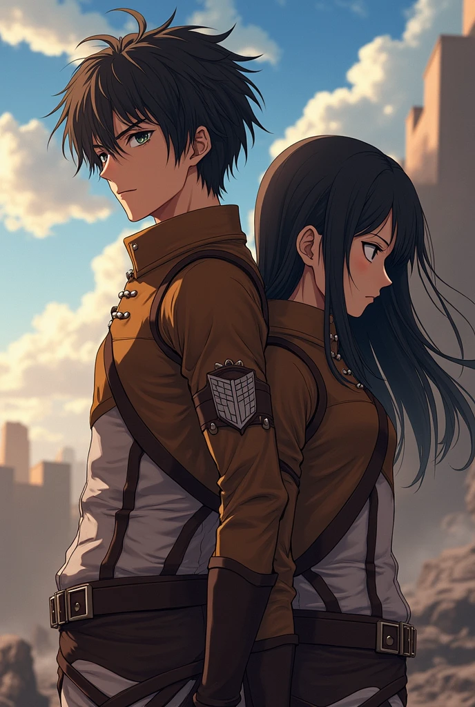 Eren and Mikasa from Attack on Titan look just like the anime