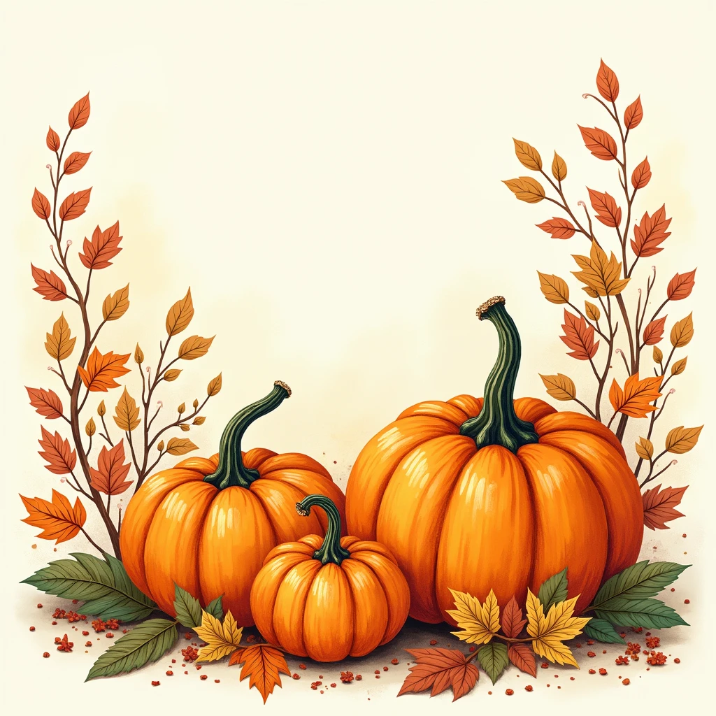 A lush pumpkin patch with various-sized pumpkins, sprawling vines, and a few pumpkins rolling away,anime,line art,simple detail,simple line art,,one line,clean and minimalistic line,line drawing style, pure white background
