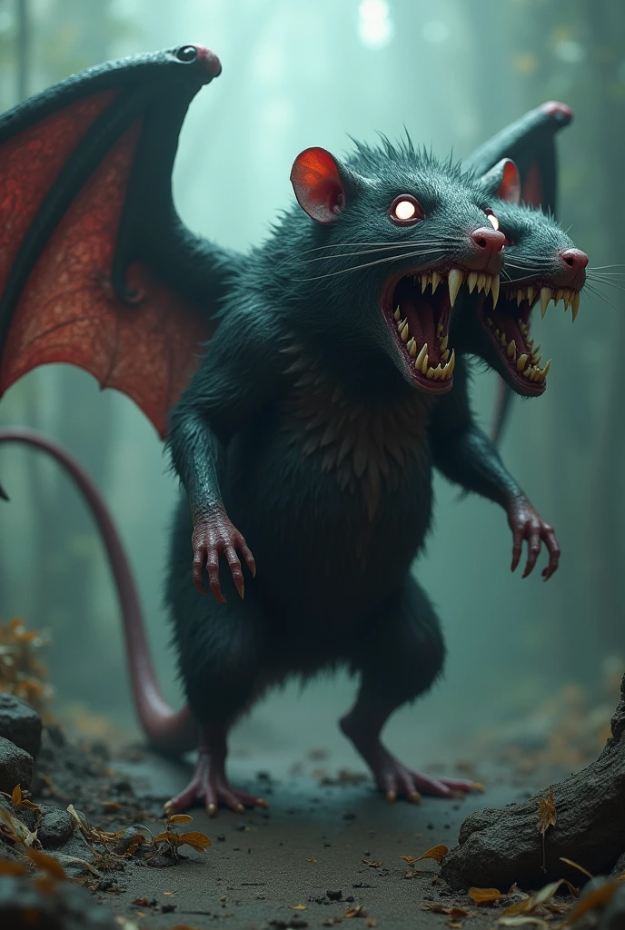 Generate a horror monster that is a rat