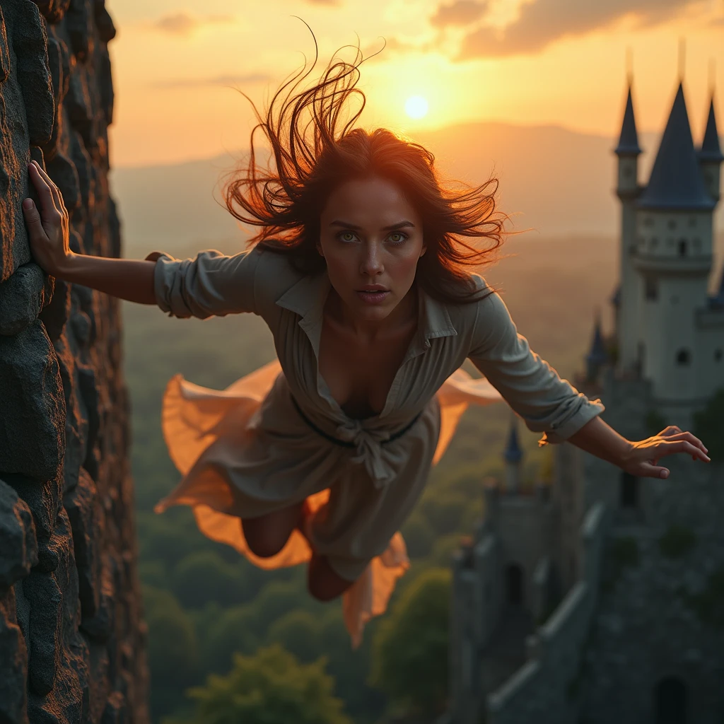 a woman descending stairs wearing a very sexy dress with thigh highs cleavage long legs slim waist looking at viewer standing up,Side Part Comb-Over Hairstyle With High Fade,Burgundy,Embody a character through contemporary dance,A lone figure stands at the edge of a fog-shrouded cliff, the crashing waves below beckoning them to take the final plunge into the abyss.,full body shot,rugged beauty of the Scottish Highlands is a paradise for outdoor enthusiasts, with hiking, climbing, and wildlife watching,Capuchin Catacombs Palermo Italy,Sunset sky with fiery orange and purple colors,style by Charles Blackman,(highly detailed masterpiece Realistic extremely hyper aesthetic trending on artstation),Fujicolor C200,Rembrandt lighting