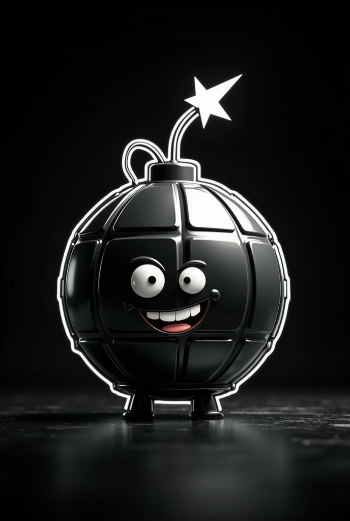 Abstract realism style with a blend of realistic elements and abstract interpretations, flash grenade cartoon terrorism, abstract realism, blend, realistic elements, abstract interpretations, innovative, experimental, dynamic, thought-provoking,flash grenade cartoon terrorism