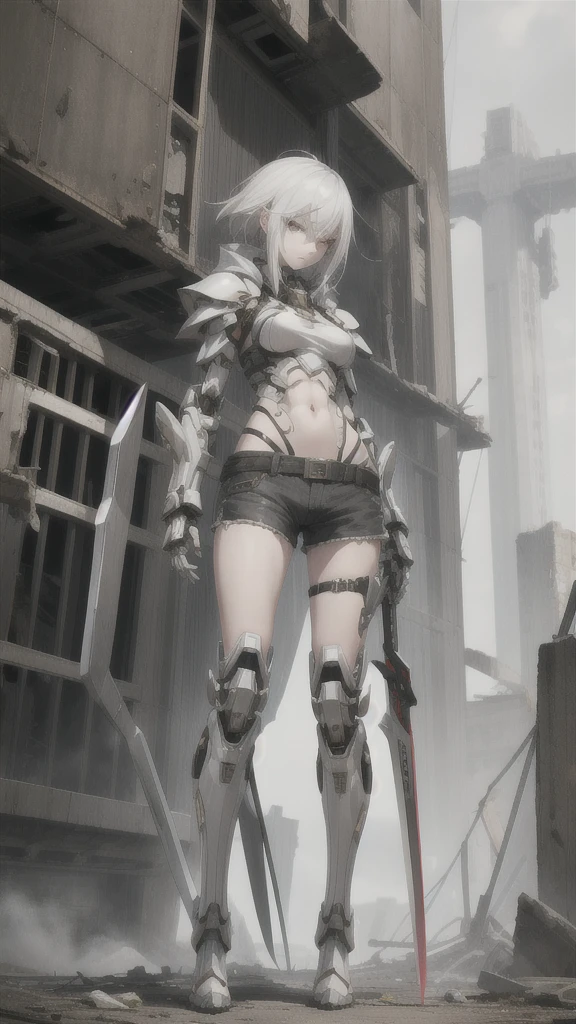 beautiful african american woman cyberpunk imperator, holding a large mecha sword, clear photo taken with Laica, wide shot lens, whole body, HD, UHD, 1080P, 4K, 8k, 16k, masterpiece, ccurate, anatomically correct, textured skin, super detail, high details, high quality, award winning, best quality, highres