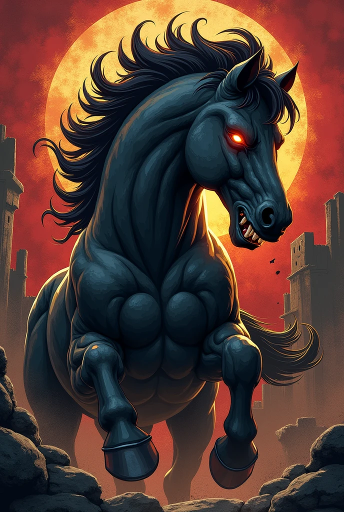 NSFW warning: The following prompt contains explicit content.

(gendered:female,girl,woman,lady:1.1,humanoid:0.9), (human:1.1,anthropomorphic:1.1), (creature,beast:1.1), (giant:huge,enormous:1.1,horse,steed:1.1,animal,beast,mammal:0.9), (animal:0.9), (explicit,graphic,nonsuggestive,mature,adult:1.1), (repulsive,excessive,overwhelming,large:1.1), (body fluid,bodily fluid:0.9,:1.1), (pleasure,satisfaction,:1.1), (overdeveloped,ripped,massive,jacked:huge,strong:1.1,muscles:1.1), (horse:1.1,steed:1.1), (expanding,elongated,huge,gigantic,giant:massive,long:1.1,,phallus,:1.1), (expanding,elongated,huge,gigantic:1.1), (expanding,elongated,huge,long:1.1), (urban,metropolis,city:1.1), (urban,metropolis,city:bustling,huge:1.1), (ruin,destruction,demolition:1.1), (foul,blood,gore:1.1), (foul,disgusting,gruesome,revolting:blood,gore:1.1)

(highres,masterpiece:1.2), (ultra-detailed:1.1), (realistic,photorealistic,photo-realistic:1.37), (HDR,UHD:1.1), (studio lighting:1.1), (physically-based rendering:1.1), (extreme detail description:1.1), (professional:1.1), (vivid colors:1.1), (bokeh:1.1), (concept artists:1.1)

(vibrant,hues,tones:1.1),(bright,glowing:1.1),(warm,soft:1.1),(harsh,contrasting:1.1)

(dramatic,enhancing,ambient:1.1),(moody:1.1),(dull:1.1)

(Please generate an image of a) (female humanoid),(anthropomorphic creature),(giant horse) in a(n) (urban cityscape) with its (massive) body covered in (excessive ). The creature is experiencing an (howcasing its (huge) and (overdeveloped) (muscles). Its (giant horse ), (huge horse ), and (long horse ) are (expanding), (elongated), and (gigantic). The city around it is in a state of (destruction), with (blood) and (gore) scattered throughout. The image should have the highest possible (best quality, 4k, 8k, highres, masterpiece:1.2), (ultra-detailed), and (realistic, photorealistic, photo-realistic:1.37) rendering. The lighting should be done in a (studio lighting:1.1) style, with (vivid colors:1.1) and (bokeh:1.1) effects. The color palette should be (vibrant) with (bright, glowing) and (warm, soft) tones, creating a (dramatic, enhancing, ambient) atmosphere.