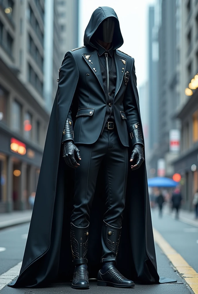 Create a futuristic man's fantasy wardrobe 