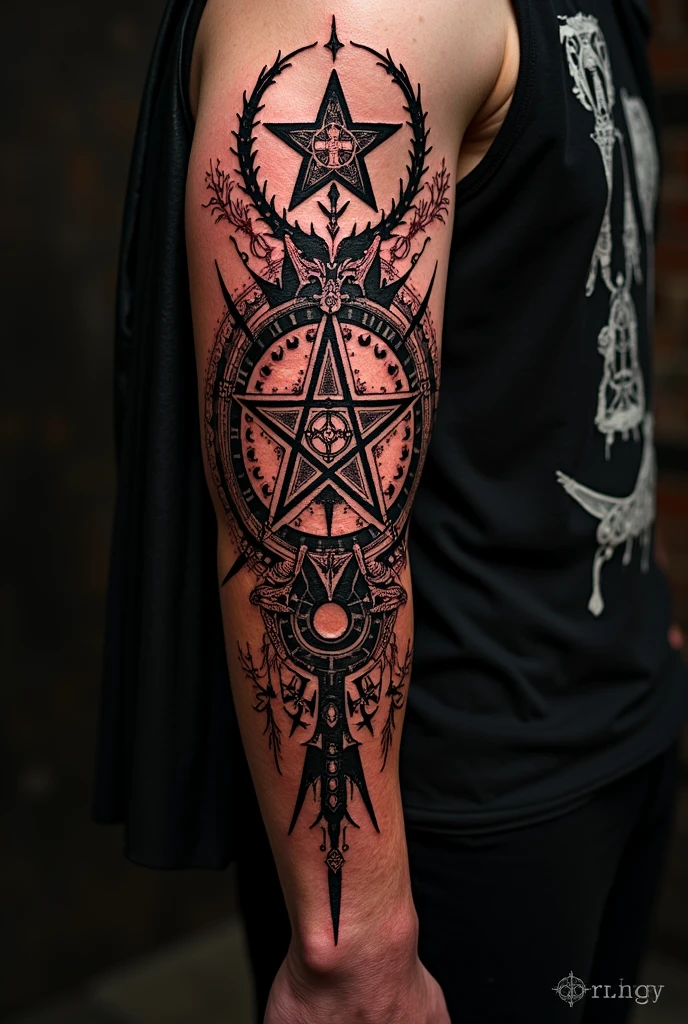 Gothic Penis Tattoo