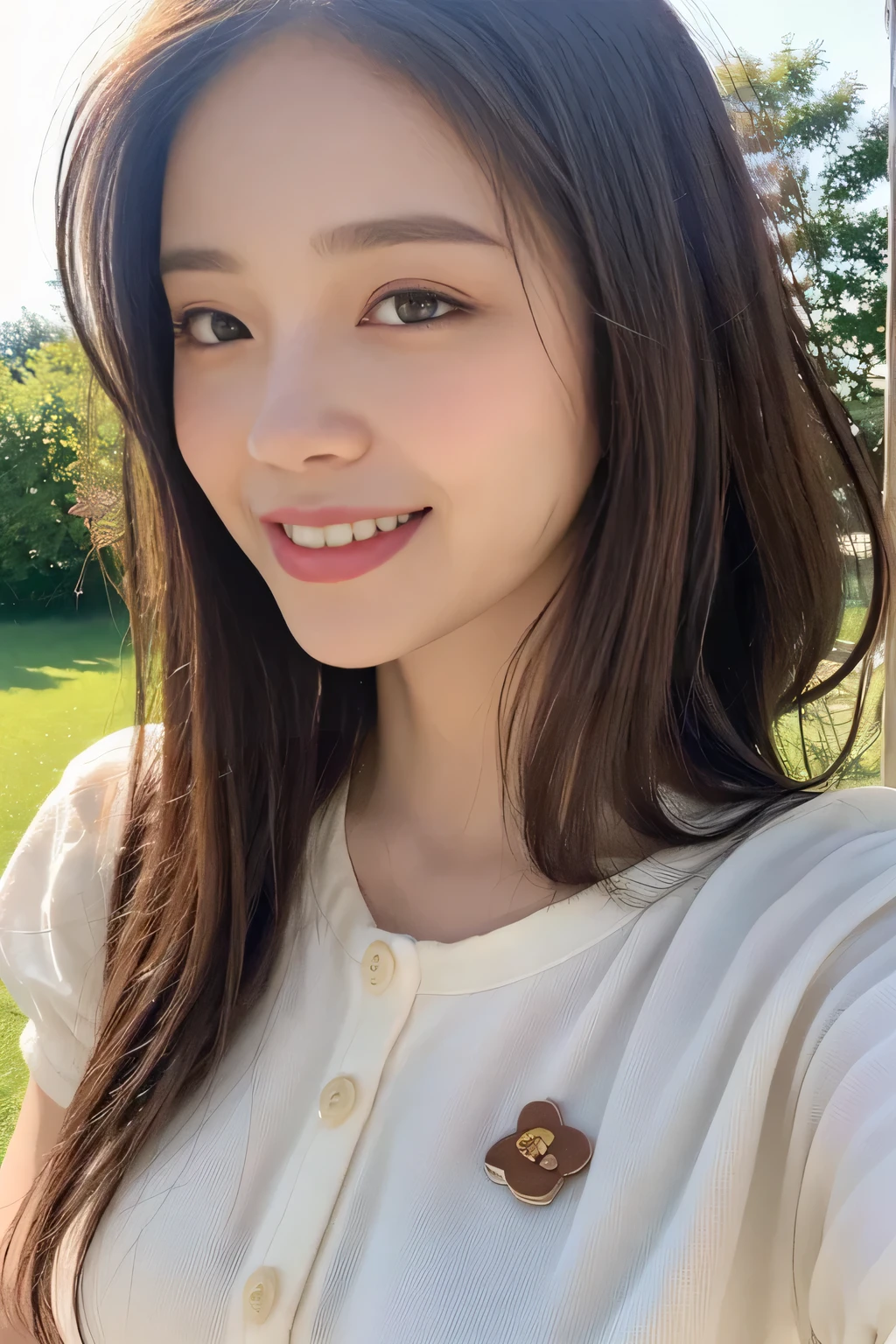 Masterpiece, high definition, best quality, 1 girl solo, kamisato_ayaka, smile, dress