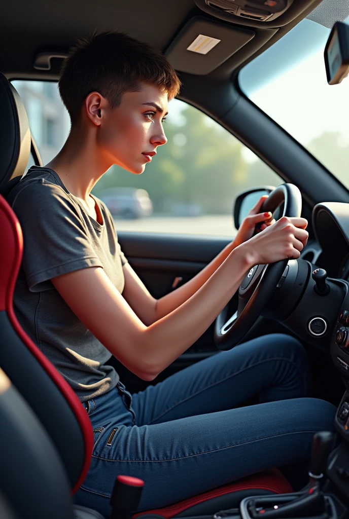 meme fille dans une voiture de sport