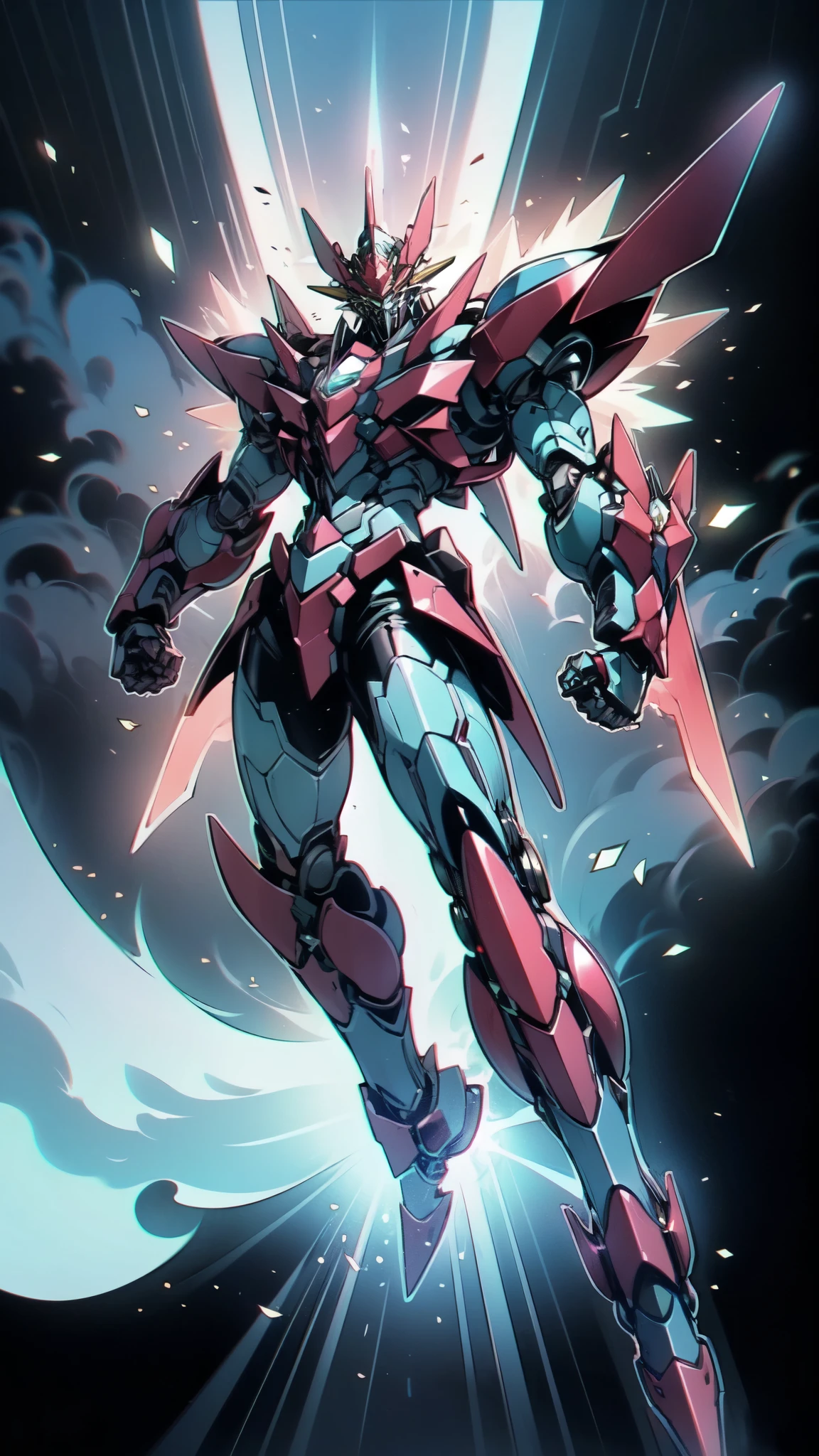 A close up of a robot with a red and blue suit - SeaArt AI