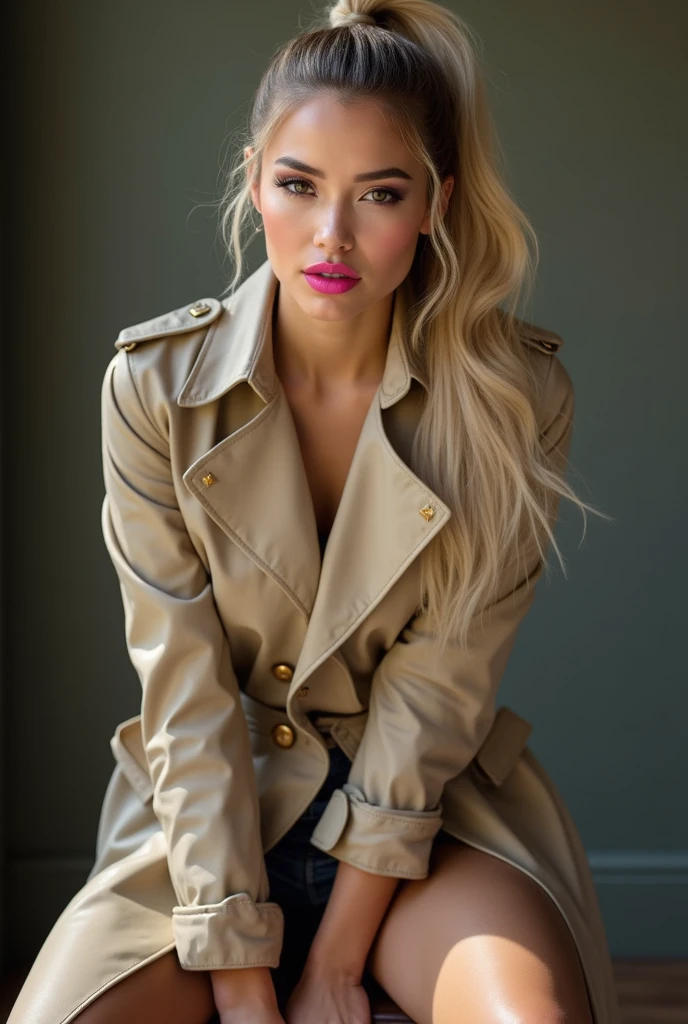 Very detailed CG, 1 girl, red face, slightly open lips, wet body, plump and symmetrical breasts, raised buttocks, long white trench coat, two-breasted buttons, buttoned well, white military cap, white gloves, white boots, green wavy curls, leather whip, chest bump close-up, buttocks close-up, multiple angles, black sky, gloomy castle, dynamic angle, flowing, 8k wallpaper, masterpiece, best quality, super detailed, best lighting, best shadows