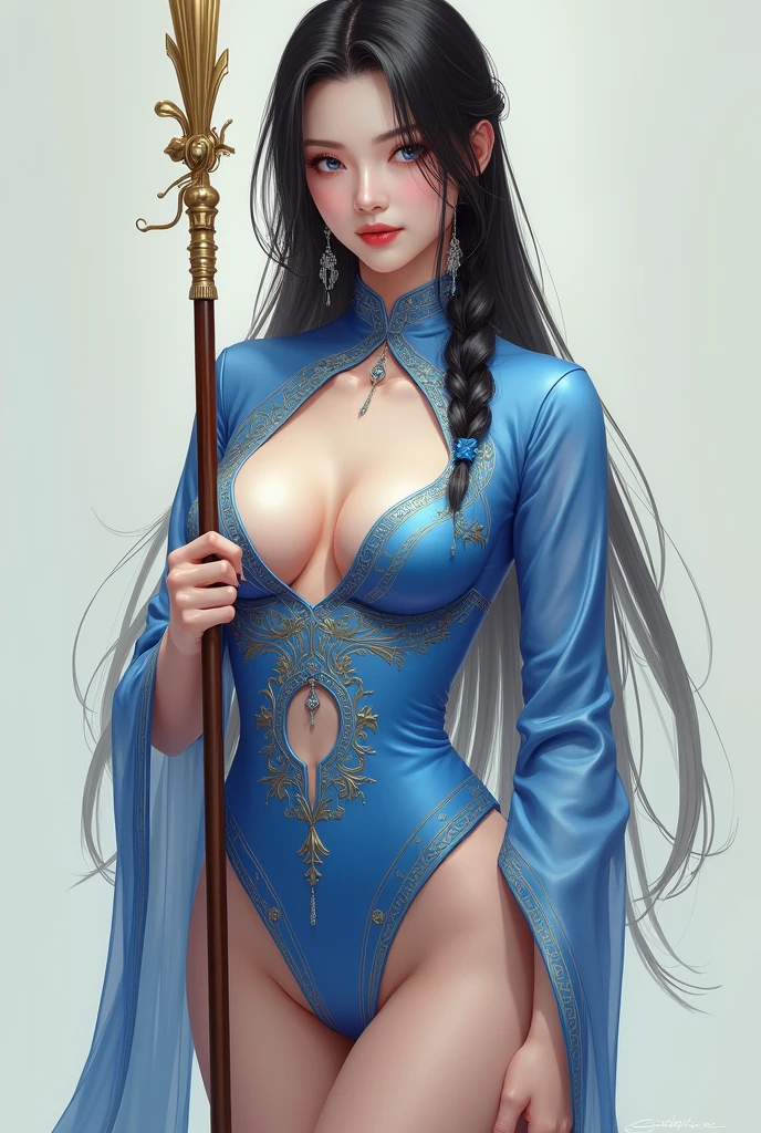 An ancient Chinese beauty, charming temperament, flowing long skirt, clear face, beautiful eyes, osmanthus surrounding, perfect body structure proportional masterpiece, super detailed, epic composition, color tattoo art, new traditional tattoo art, SD tattoo design, color tattoo art, mysterious warm and friendly atmosphere, hyper-realistic painting, super HD, high quality, highest quality, 32k --v 6