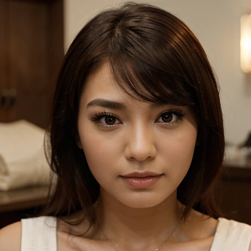 1 girl、超High resolution, retina, Accurate, masterpiece, Anatomically correct, Super detailed, Textured skin,Realistic skin texture,Age 35,Mature Woman, Attention to detail, high quality, High resolution, 8k、Big double eyelids、nose、The focus is on the mouth、close-up focus on face、Brown Hair、Long face,Hollow Eyes, Half-closed eyes, sleepy, Unconscious,