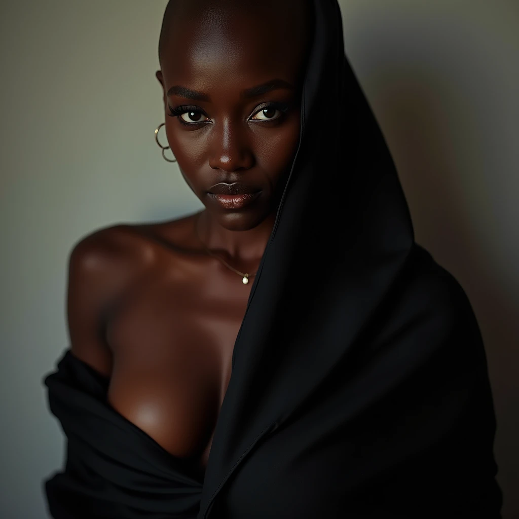 (masterpiece, best quality, hires, high resolution:1.2), mature Malay girl wearing ((Hijab)), black turtleneck sweater, 30 years old, just in her puberty, extremely detailed, highres, realistic, (cinematic lighting, perfect lighting, sunlight), 1girl, solo, naked, looking at viewer, sexy long stockings, spreading her legs, showing pussy, playful, biting one finger, (window, beachscape), head tilt, very sexy, up skirt, panties down, pantiepull, completely shaved pussy, no body hair.