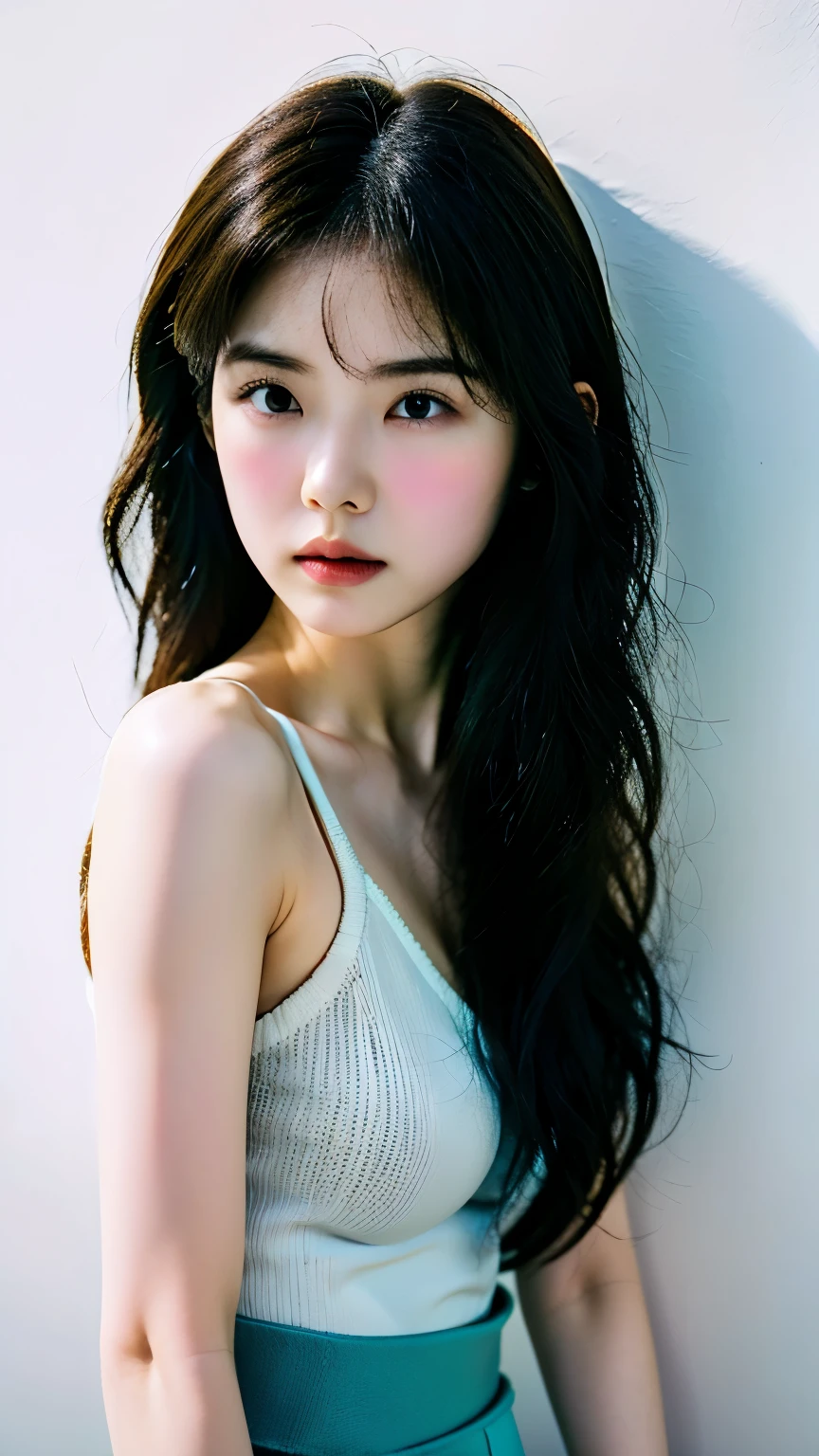 Best-quality, Masterpiece, Ultra-High-Resolution, (Photorealistic:1.4), Raw-Photo, 1girl, the most famous Japanese idol, extremely cute face like the most popular Japanese idol, extremely cute big-black-eyes, extremely cute hair, extremely beautiful skins, eyelash beautiful long-eyelashes, extremely beautiful lips, ((have sexual orgasm):1.3), extremely beautiful chest, extremely beautiful and extremely short body