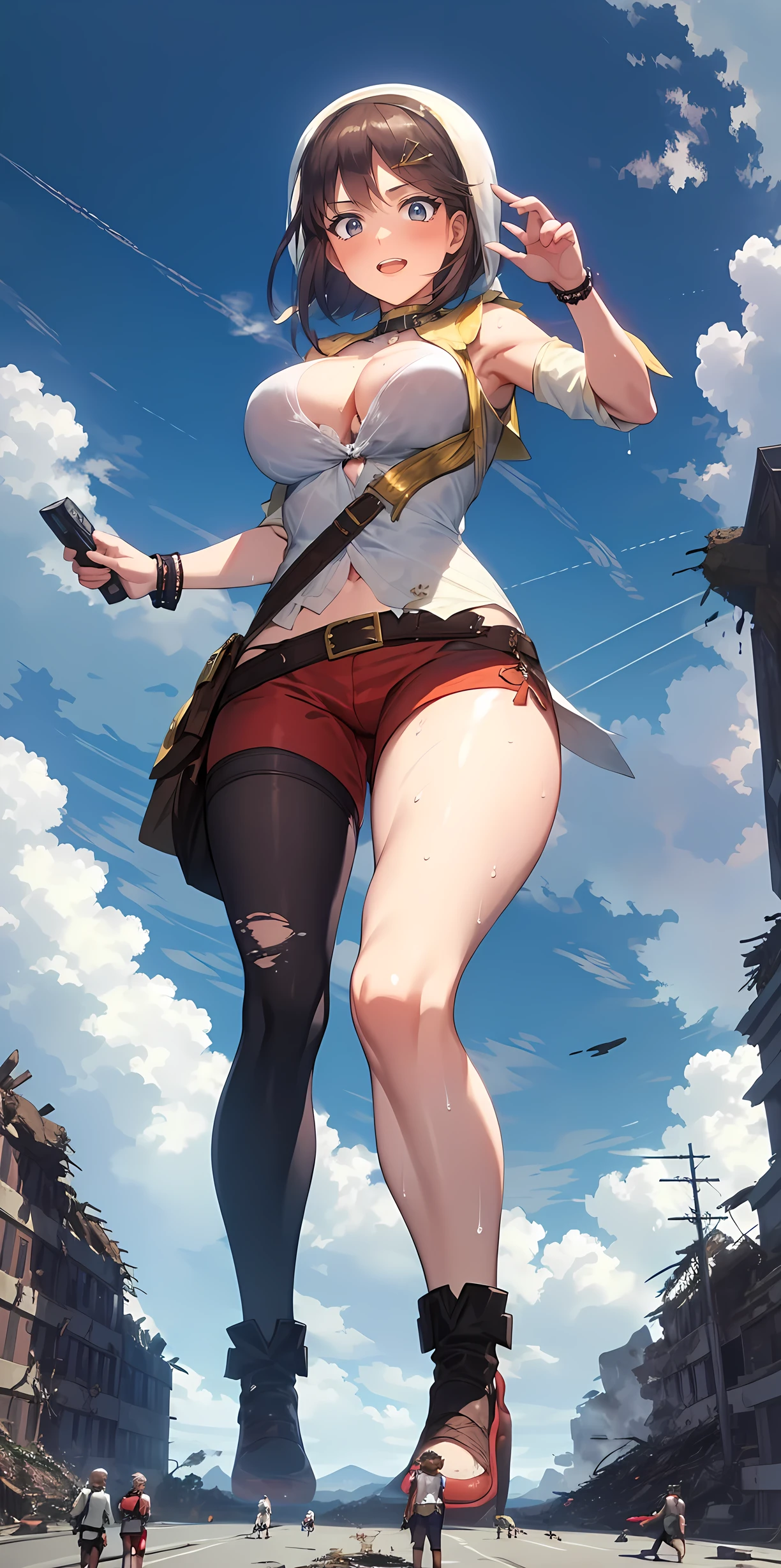 (((((Ryza from Atelier Ryza))))),(((((((Red hot pants)))))))、Raise one leg、megalopolis、Bigger than a skyscraper女の子、steampunk、cyberpunk、Knee-high socks、((((Show your pants)))),mini skirt、(((すーぱーそto子))),walk、toy town、(((toy Army)))、(((A lot of tanks)))、Whole body Description、Looking at the camera、Embarrassed、(((Sweat it out))),Heterochromia of the iris,shoulder,off-the-shoulder-coat,mini skirt, Half-open,Evil smile,blush,Open your mouth, sweating,Braids,Black High Leg,vapor,Red clothes,Sitting,Sitting,2-pin,脚to焦点を当てる,Crossing your legs,Ankle boots,sea(((Whole body Description)))、Fisheye Lens、Looking at the camera、Embarrassed、(((Super huge breasts)))、(((((Plump thighs)))))、(((Bigger than a skyscraper)))((((、Rubble Ruins))))、metropolis、Many skyscrapers、megalopolis、steampunk、Near future city、Lots of big explosions、fire、cigarette、City streets、Traffic jams、street tree、Pedestrian bridge、Sweat it out、Miniature city，GTS，White socks，1 Vapor is coming out from the soles of your feet, Destroy a city, A very small big city, miniature metropolis, Explanation of the whole body, GTS, giga ,giant, Stomping City, Crush City, Small town, Micro City, High resolution, Best Quality, masterpiece,clown　stuffed toy　roller coaster　Merry-go-round　crowd　Big Breasts　　Paola is standing in the　　smile　　female giant giant girl Whole body 　 Destroyed skyscrapers Destroyed cars Crowd Unreal Engine,Cleavage ,Picture , Earrings, Long Hair, 1980s (style) Cute photos　Beauty　Analog style　whole body　　crowd　 　amusement park　to　amusement parkto立っている巨大な女の子　Ferris Wheel　ジェッtoコースター　　crowd　スカーto　Big Breasts　　Private Server　　　clock　Black Hair　　smile　blue sky　Cumulonimbus　Contrail　female giant giant girl Whole body 　 Crowd Unreal Engine,Cleavage ,Picture , Earrings, Long Hair, 1980s (style) Cute photos　Beauty　Analog style　whole body　sneakers　Wallpaper Ultra Wide, Fantasy art, RPG art, (Most detailed: 1.5), (超High resolution: 1.5), (Realistic: 1.4), Milkwe 00D, Futuristic Beach City Images, Beautiful beaches, Resort, Background only, Tropical regions, sunset, The sun goes down、空toは雲がいくつかある, Best details, Best Quality, 16k, (Super detailed: 1.5), masterpiece, Best Quality, (非常to詳細な), Ultra Wide Shot, Photorealism, Depth of written boundary, Ultra-realistic, anime art
