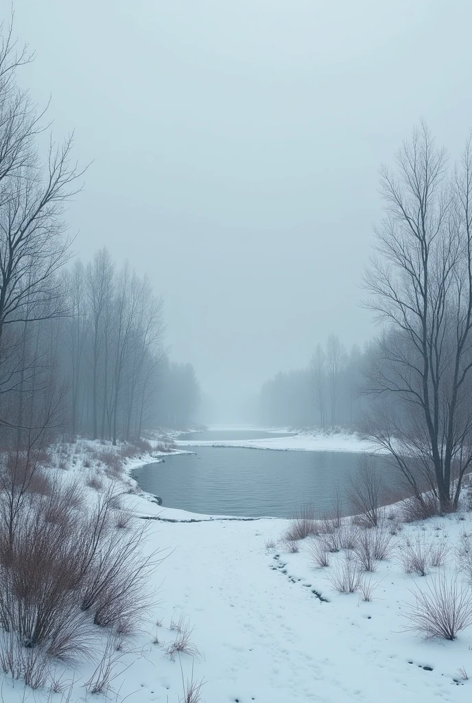 dark image of snow with a horror atmosphere