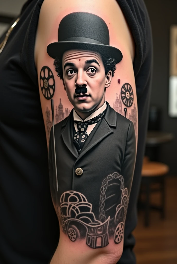 Create a Charles Chaplin tattoo