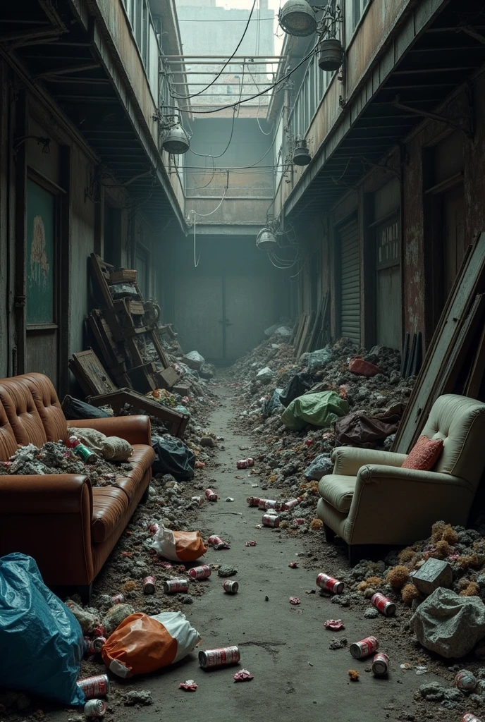 Destroyed shop mannequin surrounded by rats, dynamic lighting, photorealistic, trends in the art station, stunning visuals, nebulous, creative, cinematic, ultra detailed, atmospheric, ambient lighting, scary art, bad quality, heavy film grain, desaturated, dark tones, horror, terror, nightmares,