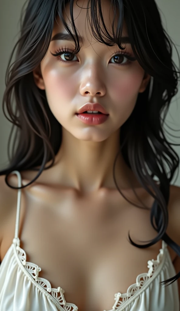 Best portrait photography, RAW photo, 8K UHD, film grain, cinematic lighting, elegant 1girl, (natural skin texture), natural pose, embellishments, cinematic texture, 35mm lens, shallow depth of field, silky long hair, big breast, sexy pose, full body pose, small waist, nude
