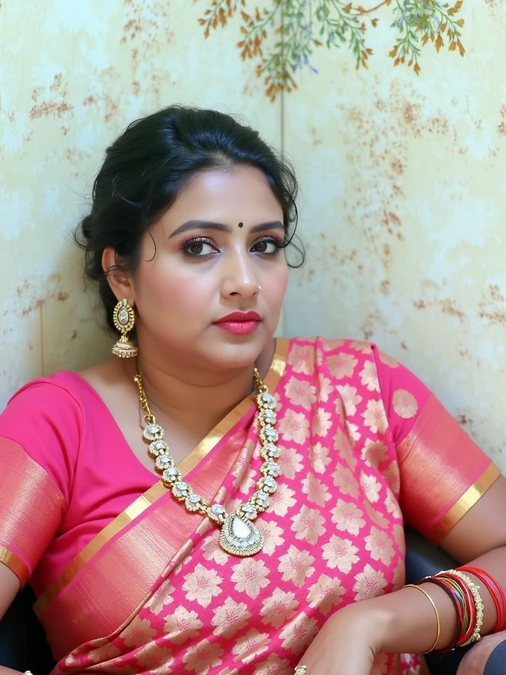 day scene, extreme close up photo of seductive indian model from top view wearing semi yellow top with big breast, big cheeks, red Hollywood lips, squatting near shrub in a garden, hourglass figure, armpits, (blue eyes:1), ponytail, necklace, 30 yo, look at viewer and smile,forest background (cinematic:1.3), intricate details, (ArtStation:1.2)