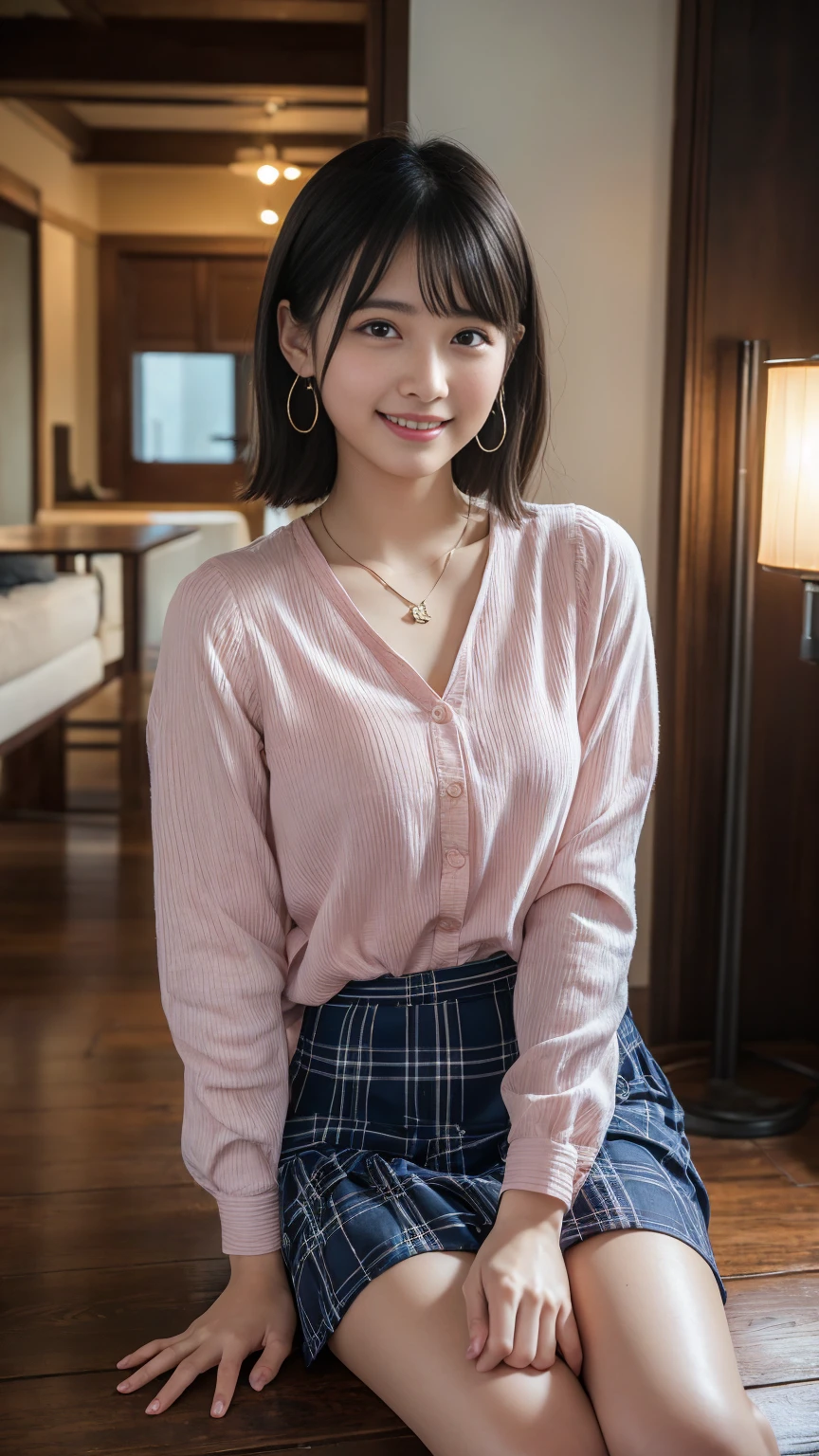 Half-length glamour portrait, nikon D850, f1.6 lens, 200mm, DSLR, 22 Megapixels, (((Luxuous bedroom scene))), shot of a stunning 19 years old korean girl, (smile:1.4), (wearing Denim skirt with tied Blush red shirt and headband:1.6), ((seductive pose)), hot girl, (((big natural breasts))), (((black fringe hair))), ( girl), symmetrical face, photorealistic, photography, (bright natural lighting), gorgeous, deep cleavage, (masterpiece), best quality, high resolution, extremely detailed, cinematic lighting, (((very narrow waist))), rich colors, hyper realistic, lifelike texture, ((jewelry)), (((She has beautiful hands and wears rings))), (bracelet), (necklace), (ankle chain), (nail polish) (earrings), Fuji Superia 200, 8k
