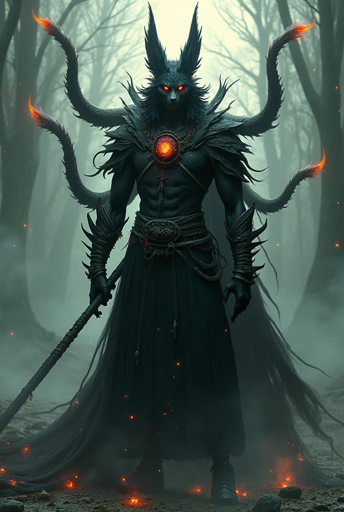 God of the undrworld hades facing the camera looking more demonic less demonic